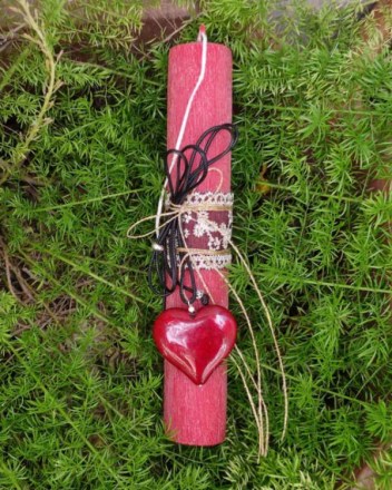 45 γ  λαμπαδα καρδια κολιε (1)